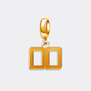 Custom Sports Number Charm Pendant for Bracelet