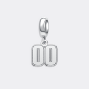 Custom Gold Sports Number Charm Pendant for Bracelet