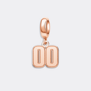 Custom Gold Sports Number Charm Pendant for Bracelet