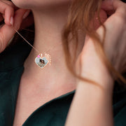 Custom Photo Necklace with Angel Wing&Birthstone Charm – Personalized Gift