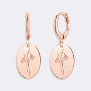 Custom Birthflower Earrings, Durable Stylish Drop Earrings For Women