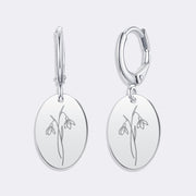 Custom Birthflower Earrings, Durable Stylish Drop Earrings For Women