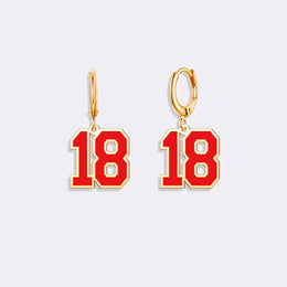 Dangle Number Earrings, Custom Number Earrings For Women