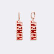 Custom Earrings with Name, Beautiful Hoop Fashion Girl Earrings