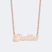 Customized Stylish Name Pendant Necklace, Gold Chain Necklace