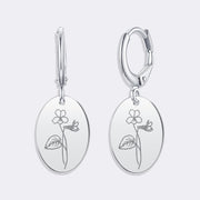 Custom Birthflower Earrings, Durable Stylish Drop Earrings For Women