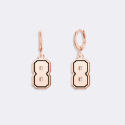 Custom Design Number Hoop Earrings, Drop Number Beautiful Earrings