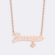 Custom Made Heart Name Necklace, Gold Chain Necklaces for Women