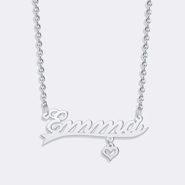 Custom Made Heart Name Necklace, Gold Chain Necklaces for Women