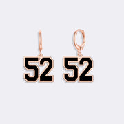 Dangle Number Earrings, Custom Number Earrings For Women