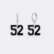 Dangle Number Earrings, Custom Number Earrings For Women