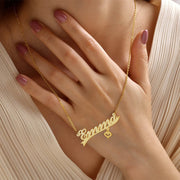 Custom Made Heart Name Necklace, Gold Chain Necklaces for Women