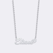 Personalized White Gold Name Heart Necklace For Women