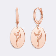 Custom Birthflower Earrings, Durable Stylish Drop Earrings For Women