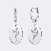 Custom Birthflower Earrings, Durable Stylish Drop Earrings For Women