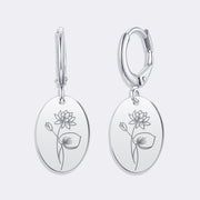 Custom Birthflower Earrings, Durable Stylish Drop Earrings For Women
