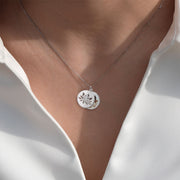 Custom Photo Necklace Lotus Flower Charm – Personalized Gift