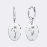 Custom Birthflower Earrings, Durable Stylish Drop Earrings For Women