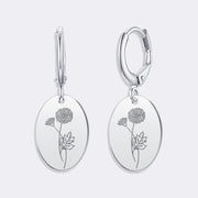 Custom Birthflower Earrings, Durable Stylish Drop Earrings For Women