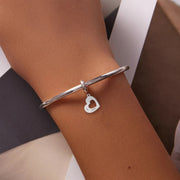 Custom Double Heart Name Pendant Charm for Bracelets