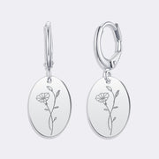 Custom Birthflower Earrings, Durable Stylish Drop Earrings For Women