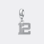 Custom Sports Number Charm Pendant for Bracelet