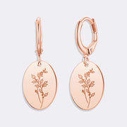 Custom Birthflower Earrings, Durable Stylish Drop Earrings For Women