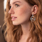 Custom Name Circle Earrings, Durable Hoop Earrings For Women