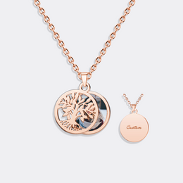 Custom Tree of Life Circle Locket Photo & Name Necklace