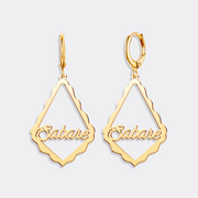 Elegantly Scripted Custom Name Earrings-Personalized Script Design for Her