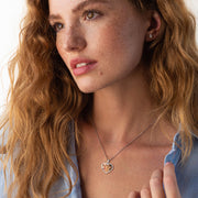 Custom Gold Heart Photo Necklace with Back Engraving, Keepsake Gift