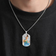 Custom Sports Pendant Photo Necklace with Volleyball Charm – Personalized Gift