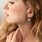 Custom Design Number Hoop Earrings, Drop Number Beautiful Earrings