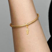 Custom Gold Girl Doll Pendant Charm with Name for Bracelet
