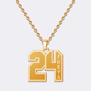 Custom Jersey Number Necklace, Sports Player Adjustable Pendant Necklace