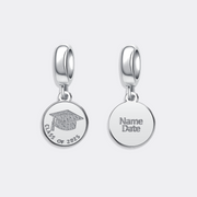 Custom Gold Graduation Charm Pendant - Class of 2025 for Bracelet