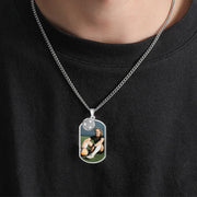 Custom Sports Pendant Photo Necklace with Soccer Charm – Personalized Gift