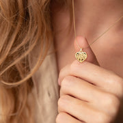 Personalized Heart Tree of Life Necklace with Photo & Engraving