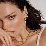 Casket Cross Hoop Earrings, Custom Name Bohemian Style Earrings