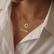 Custom Name Necklace with Photo Pendant – Personalized Gift