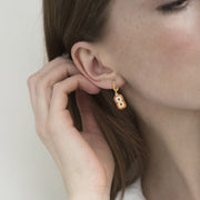 Custom Design Number Hoop Earrings, Drop Number Beautiful Earrings