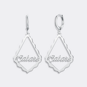 Elegantly Scripted Custom Name Earrings-Personalized Script Design for Her