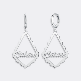 Elegantly Scripted Custom Name Earrings-Personalized Script Design for Her