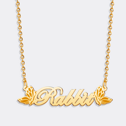 Custom Name Butterfly Necklace, Buy Initial Necklace