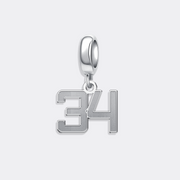 Custom Sports Number Charm Pendant for Bracelet