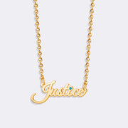 Justice Necklace for Womens, Buy Birthstone Necklace