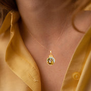 Custom Crown Photo Necklace,Personalized Gift Gold Pendant