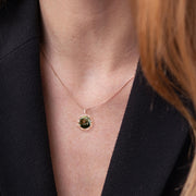 Custom Round Photo Necklace – “Forever in My Heart” Memorial Pendant