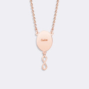 Custom Oval Pendant Photo Memorial Necklace with Infinite Charm– Personalized Gift for Love