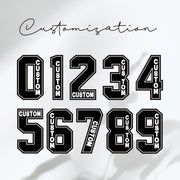 Custom Sports Jersey Number Necklace with Name Engraving